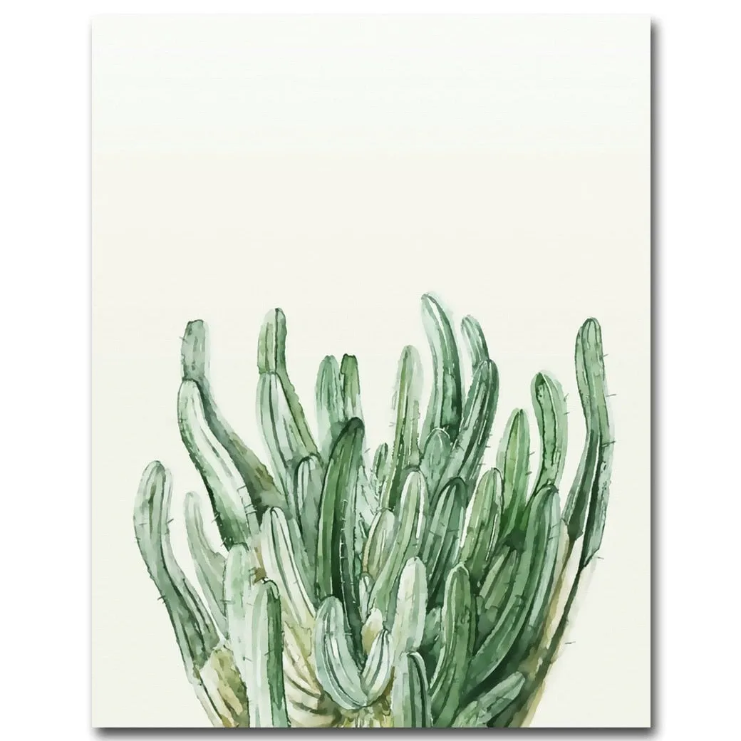 Watercolor Plant Leaves Poster Wall Art
