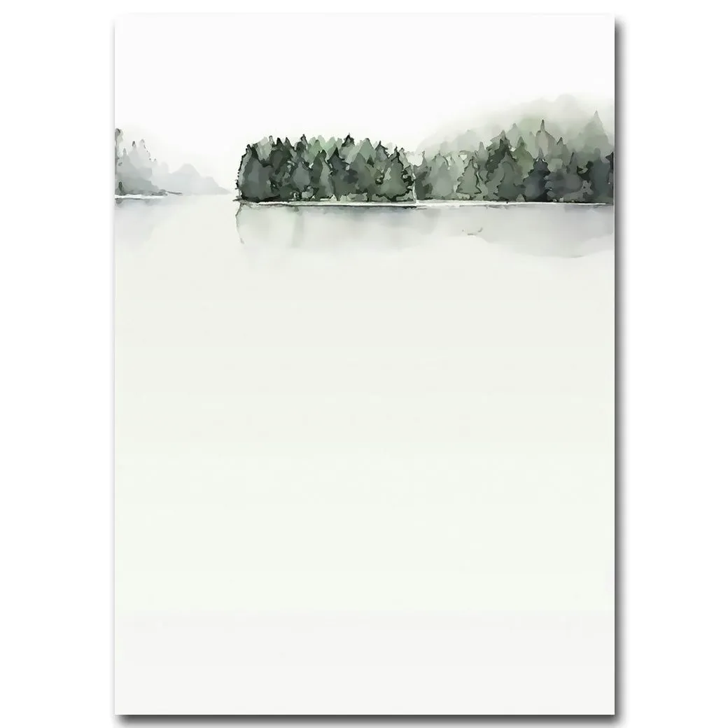 Watercolor Plant Leaves Poster Wall Art