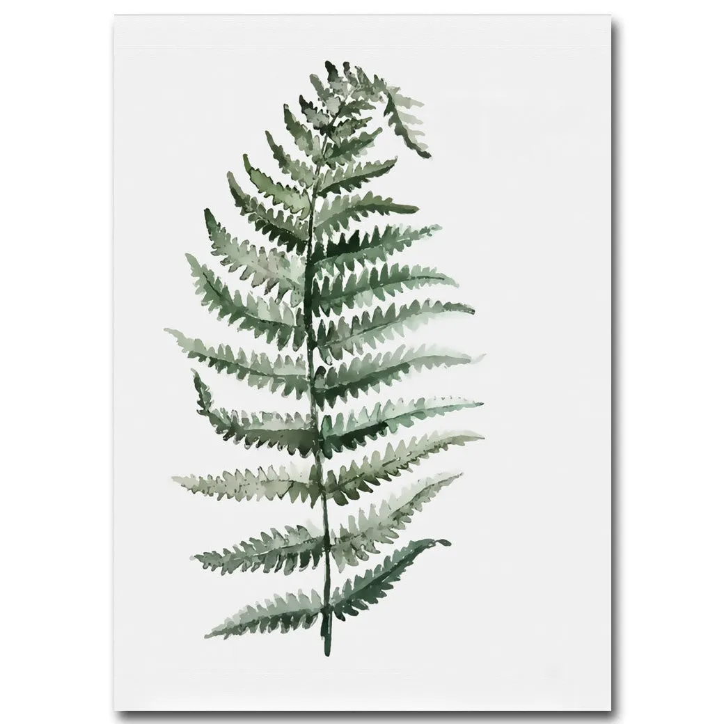 Watercolor Plant Leaves Poster Wall Art