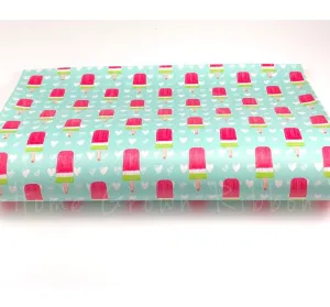 Watermelon Popsicle Faux Leather Sheet