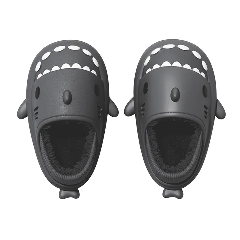 Waterproof Gradient Shark Cotton Slipper