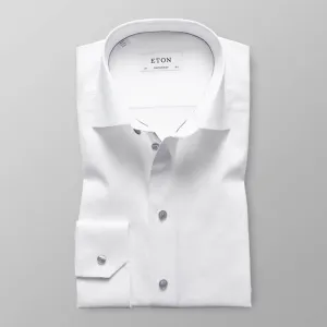 White Shirt with Grey Buttons