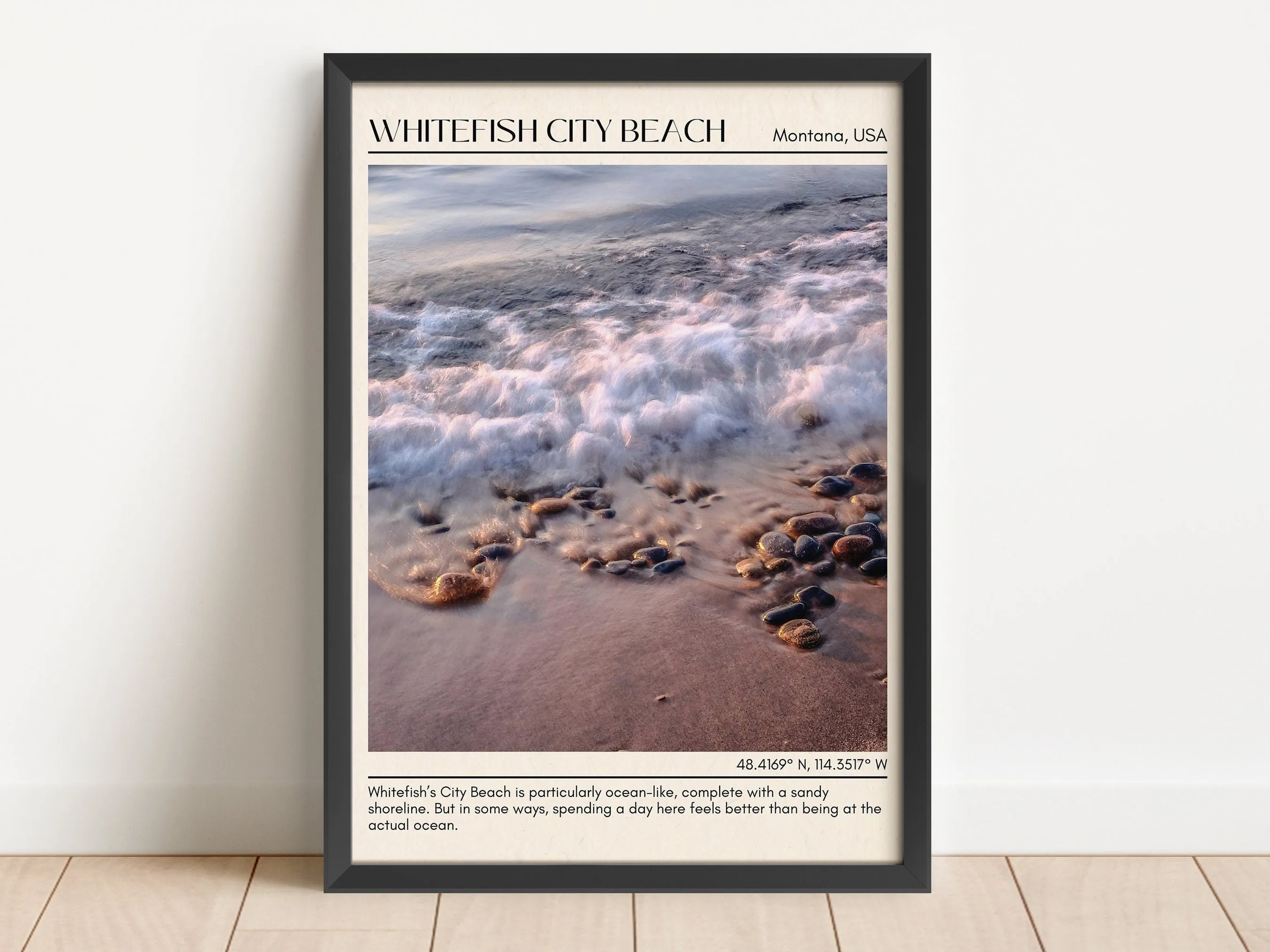 Whitefish City Beach Wall Canvas, USA