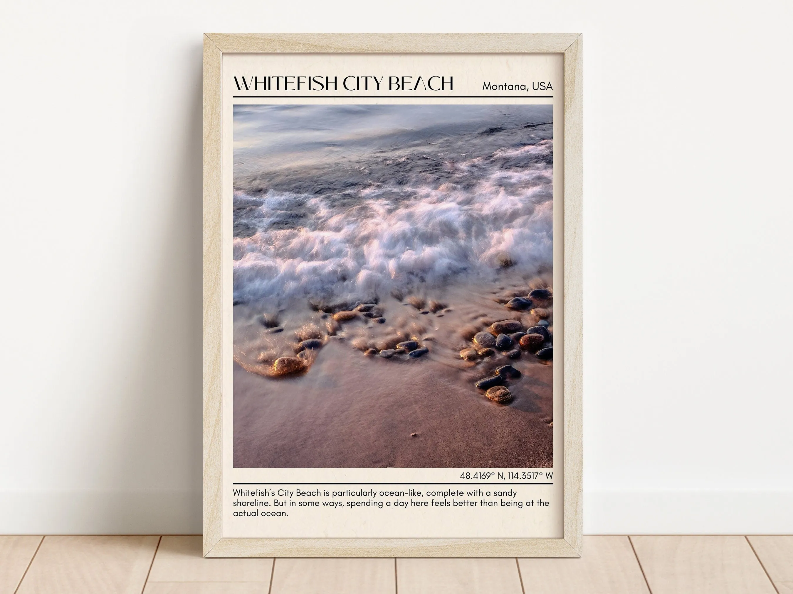Whitefish City Beach Wall Canvas, USA