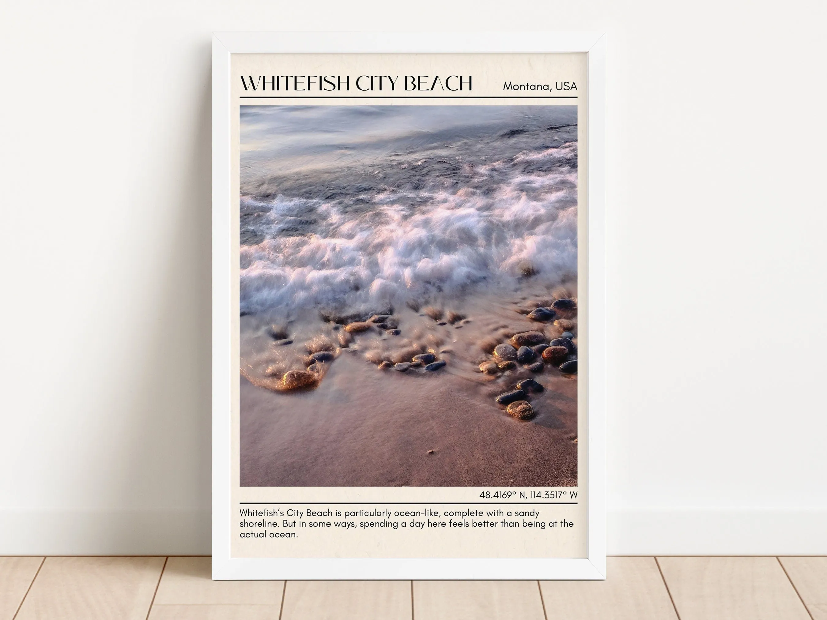 Whitefish City Beach Wall Canvas, USA
