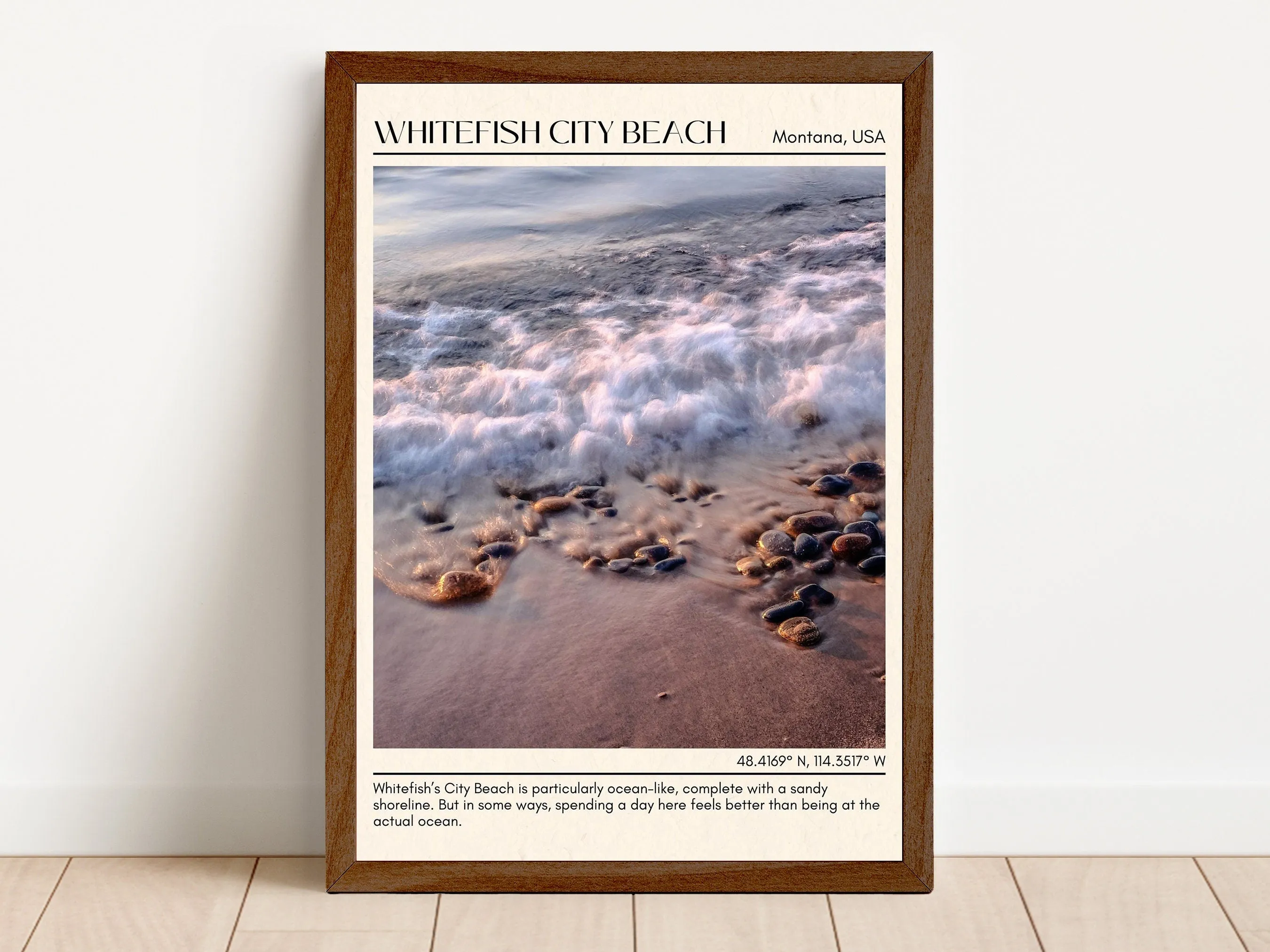 Whitefish City Beach Wall Canvas, USA