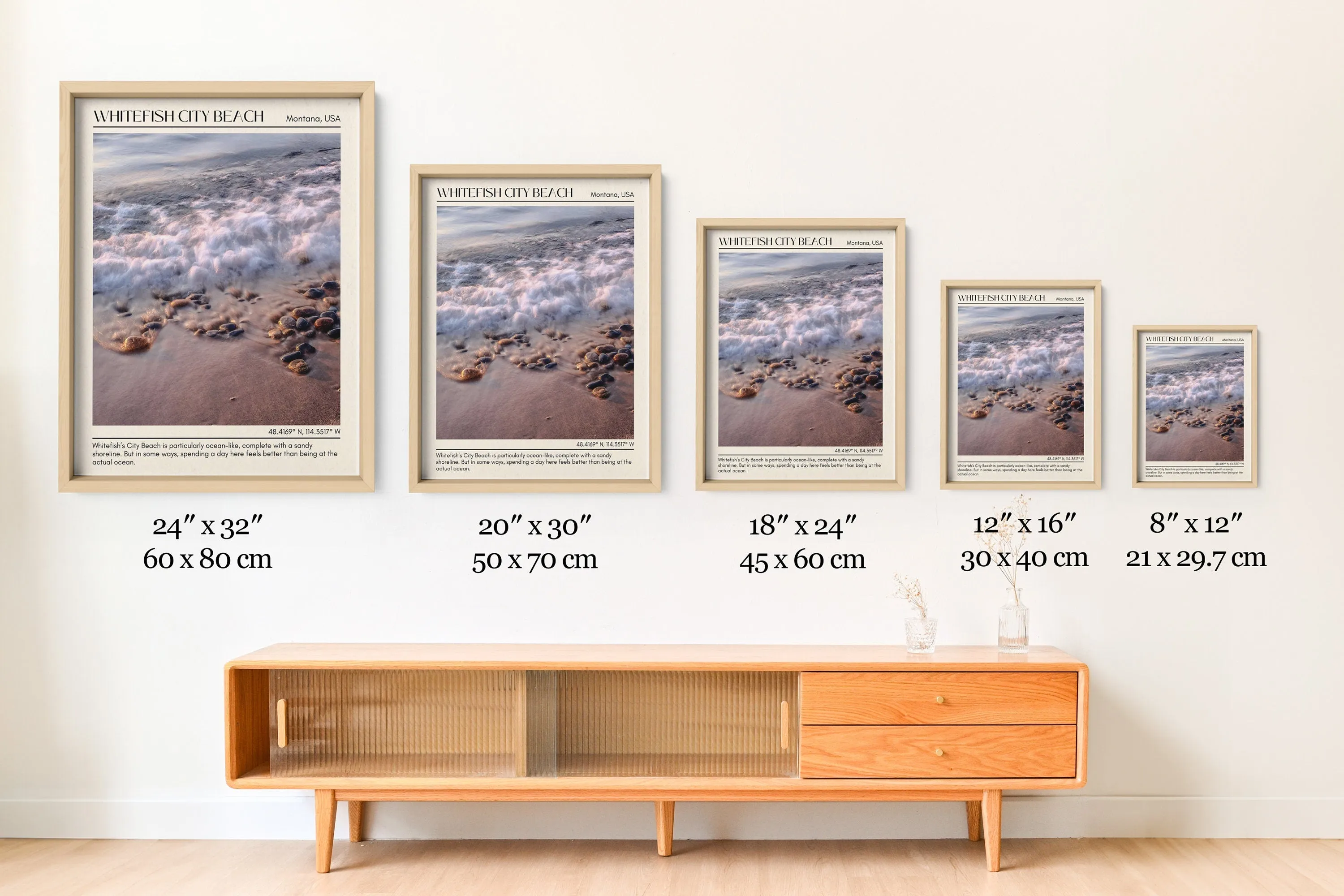 Whitefish City Beach Wall Canvas, USA