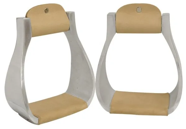 Wide Polished Aluminum Stirrups