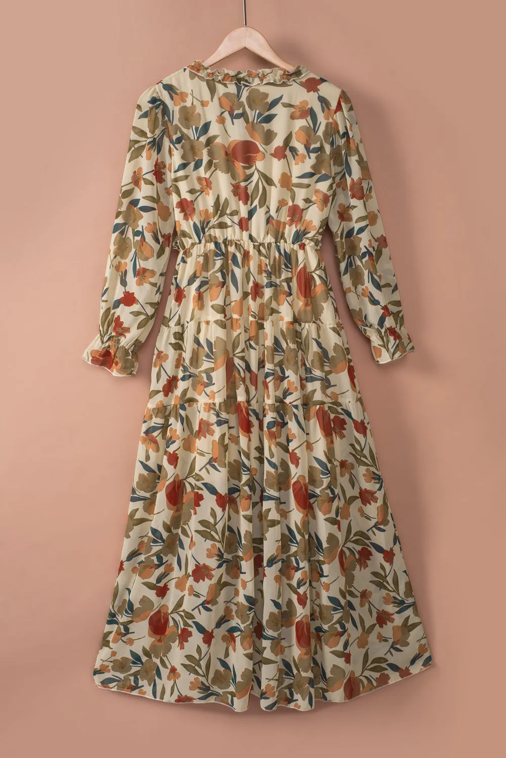Wild Lotus Ruffle Tiered Maxi Dress