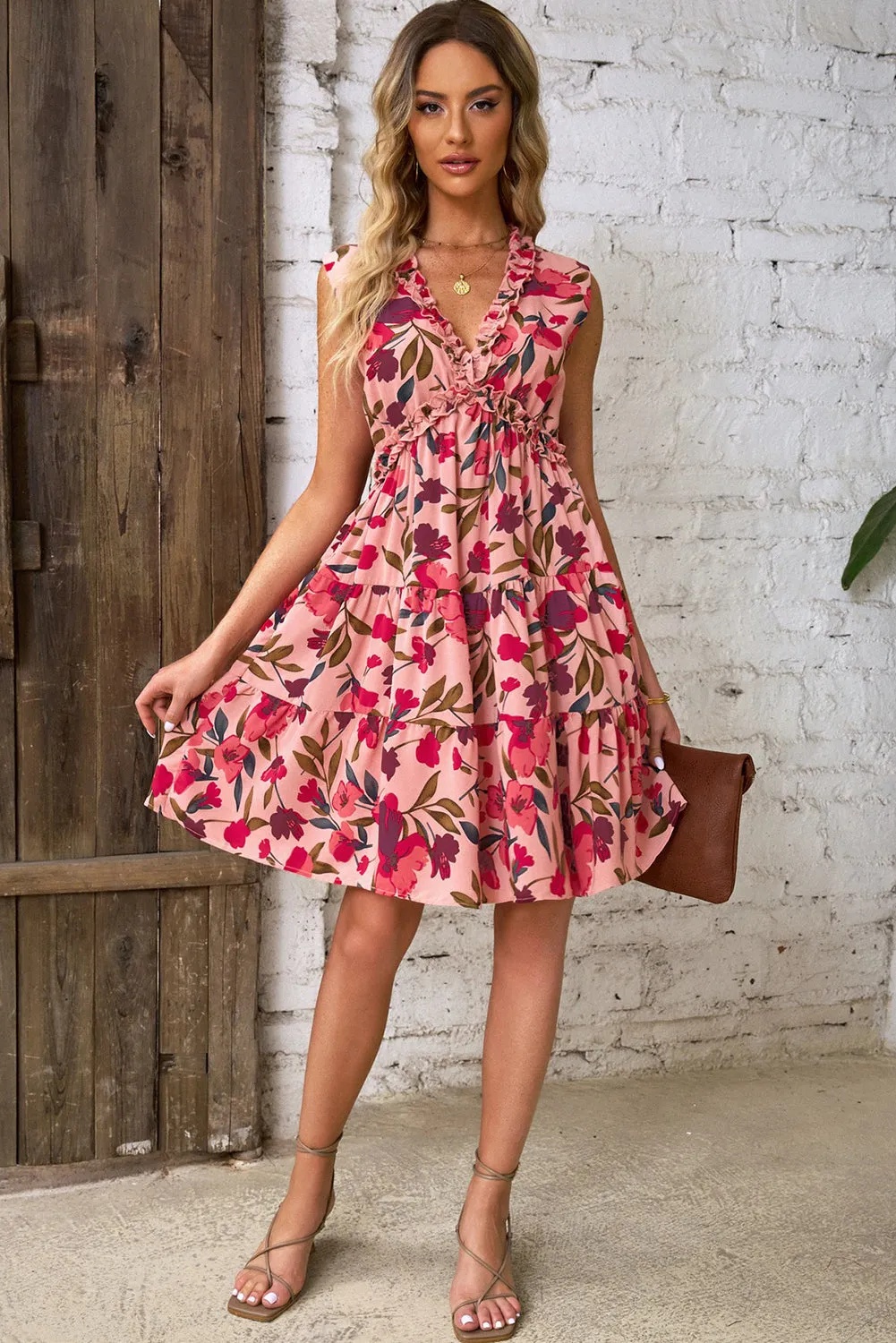 Wild Lotus Ruffle Tiered Maxi Dress