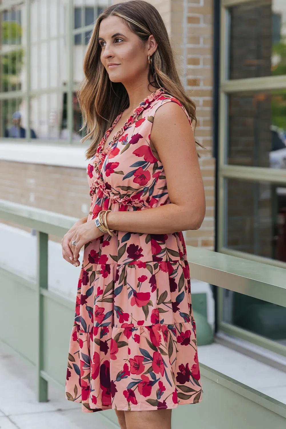 Wild Lotus Ruffle Tiered Maxi Dress