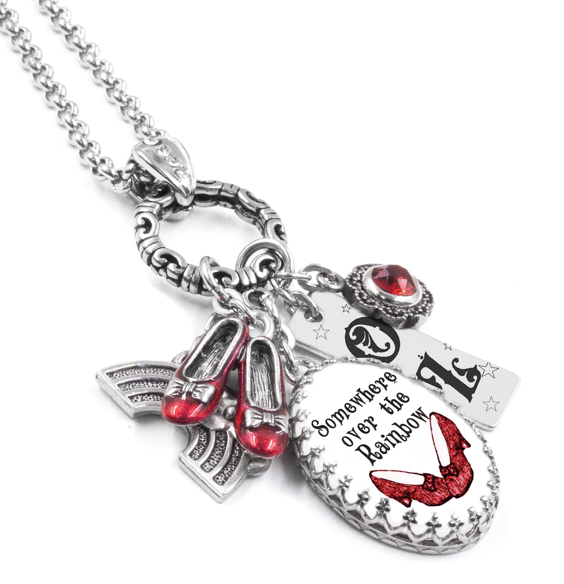 Wizard of OZ Necklace, Ruby Red Shoes
