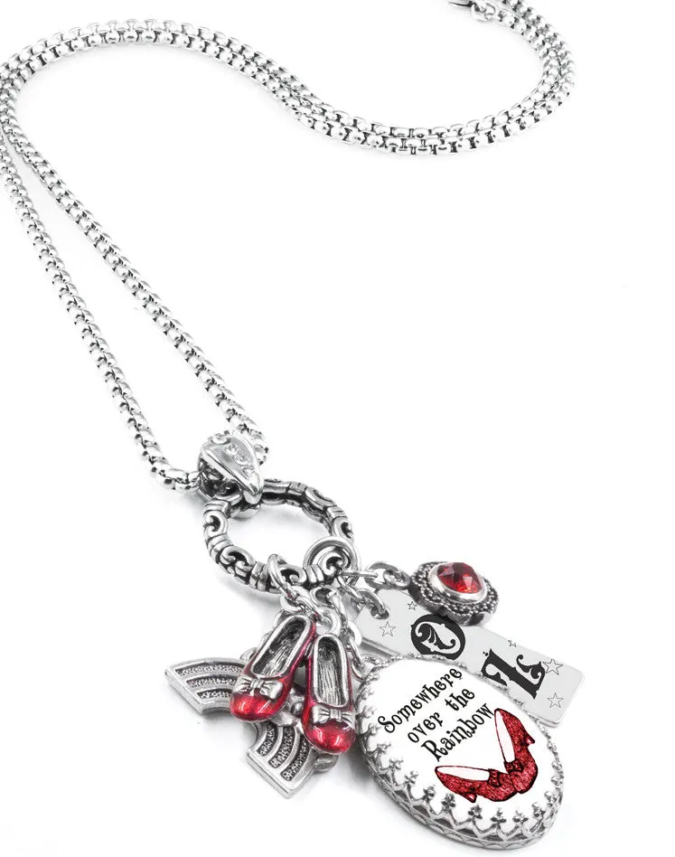 Wizard of OZ Necklace, Ruby Red Shoes