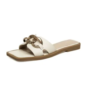 Women Fashion Real Leather Slippers