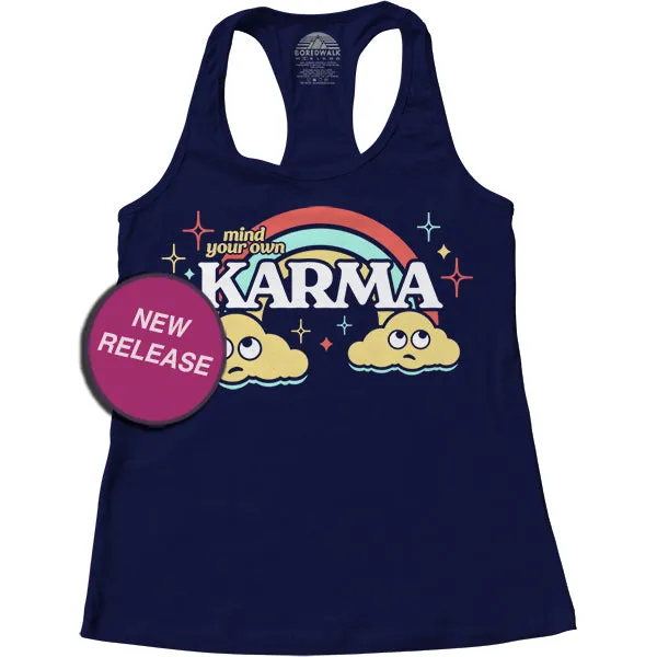 Women's Mind Your Own Karma Racerback Tank Top