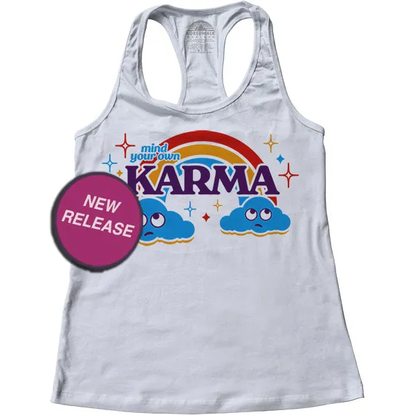 Women's Mind Your Own Karma Racerback Tank Top