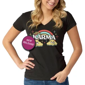Women's Mind Your Own Karma Vneck T-Shirt