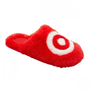 Wondershop Adult Womens Mens Bullseye Scuff Slippers Red L (W 9/10  M 7/8)