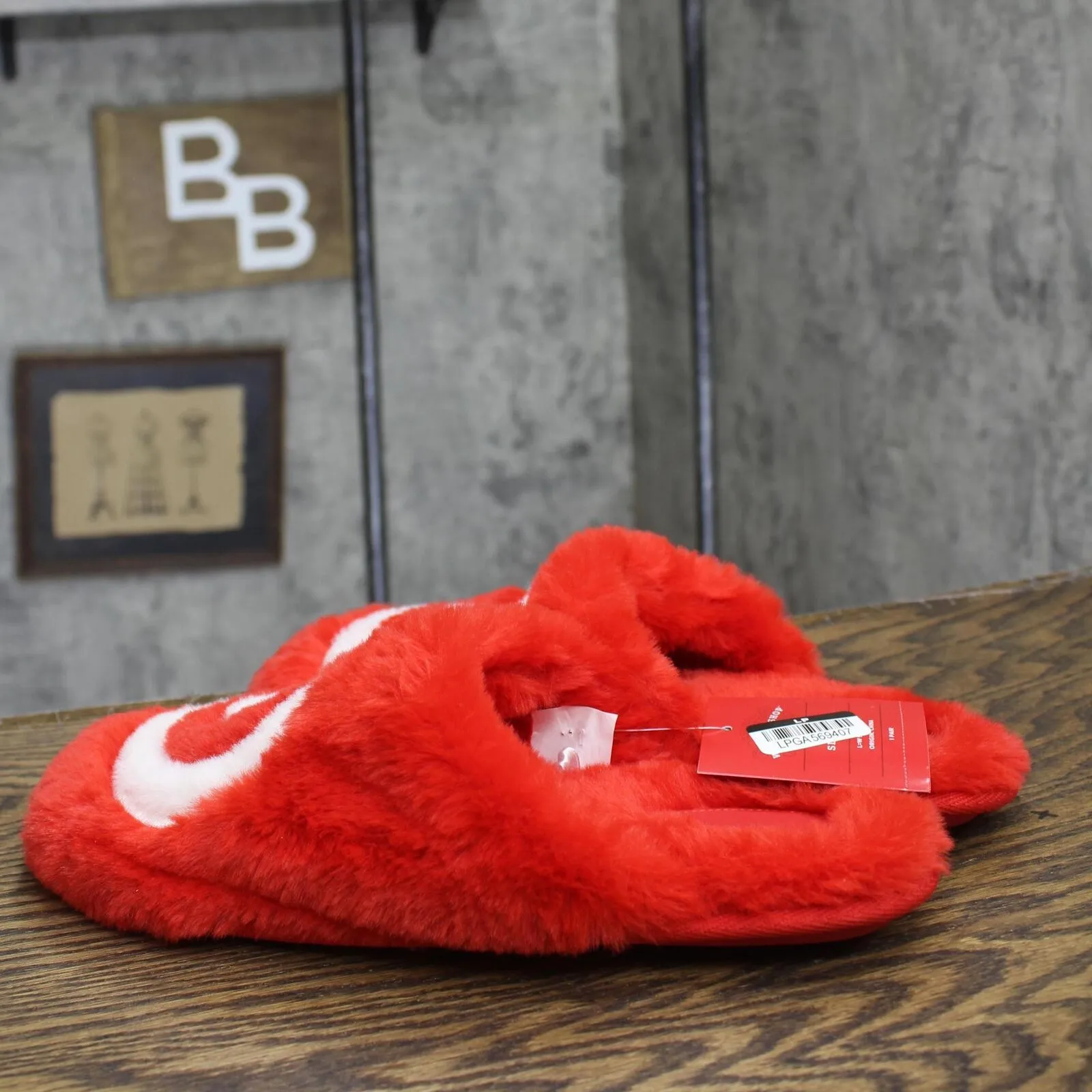 Wondershop Adult Womens Mens Bullseye Scuff Slippers Red L (W 9/10  M 7/8)