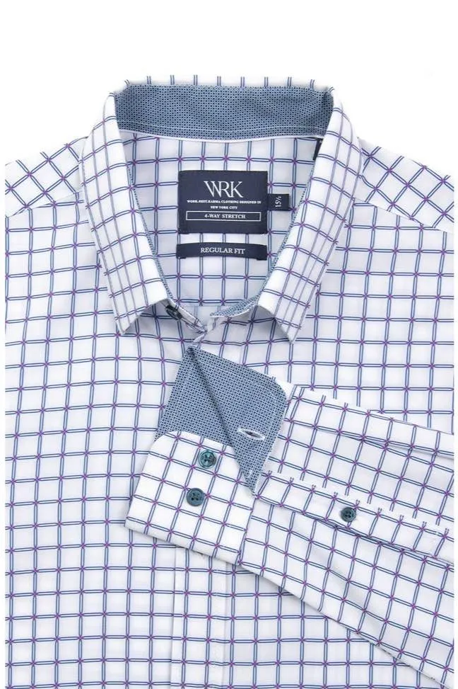 W.R.K. Check Geo Print in Regular Fit