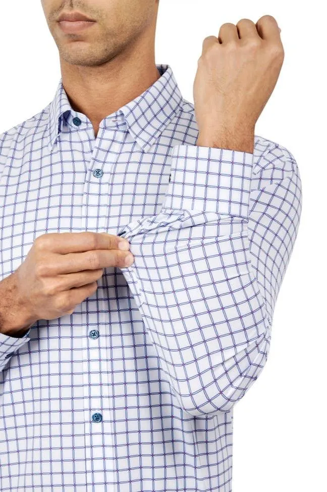 W.R.K. Check Geo Print in Regular Fit