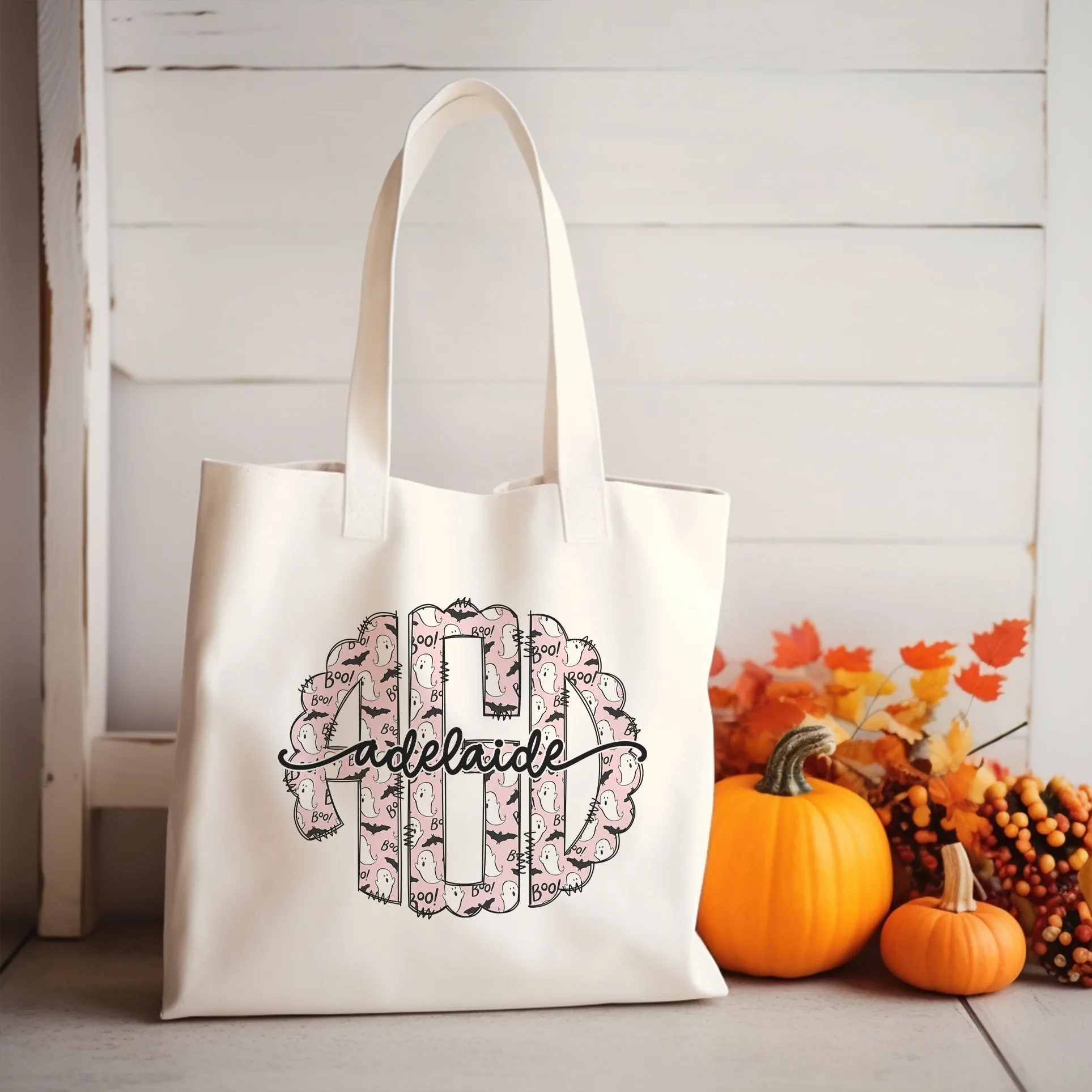 WS Custom Monogram Halloween Bag