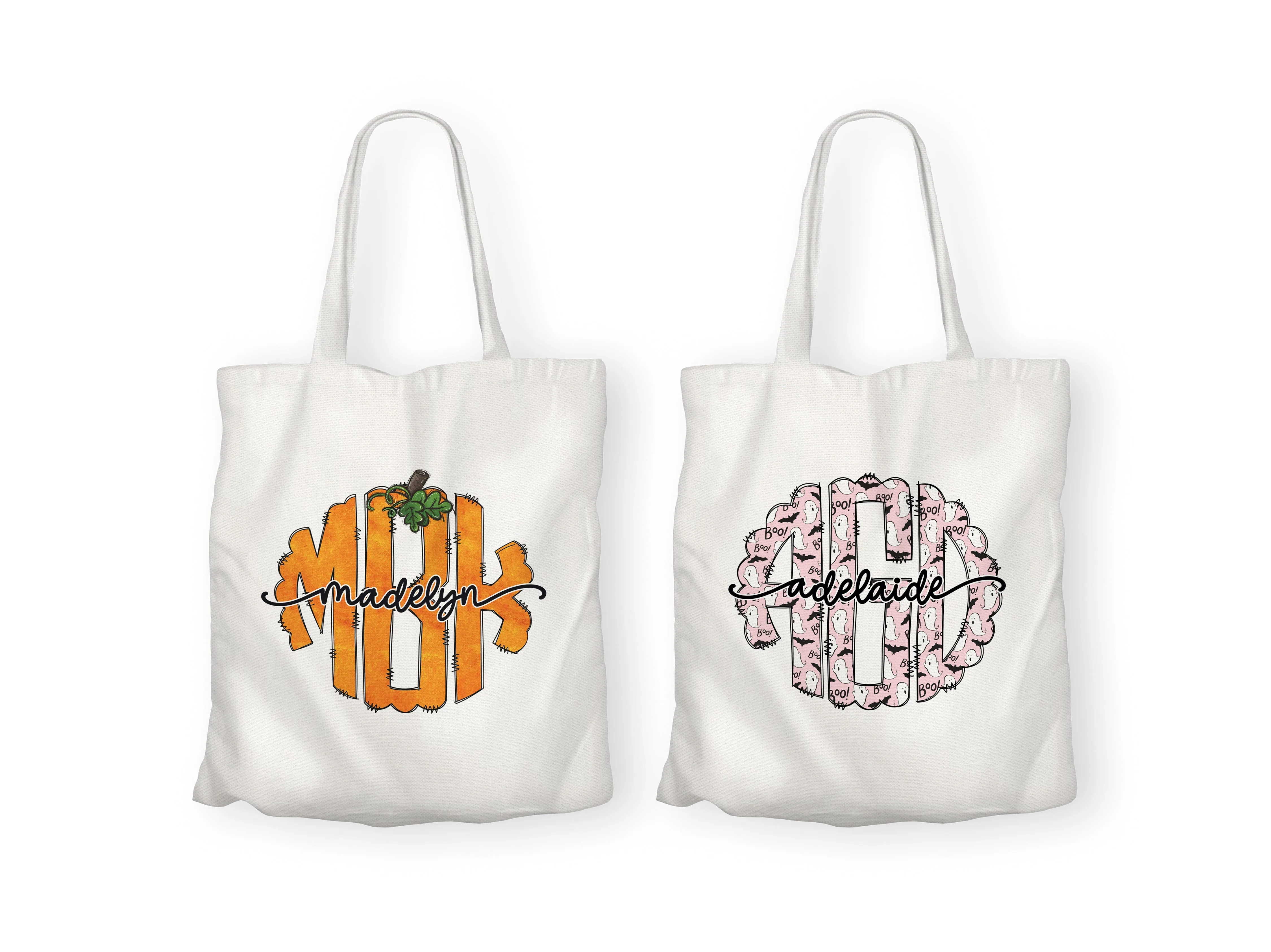 WS Custom Monogram Halloween Bag
