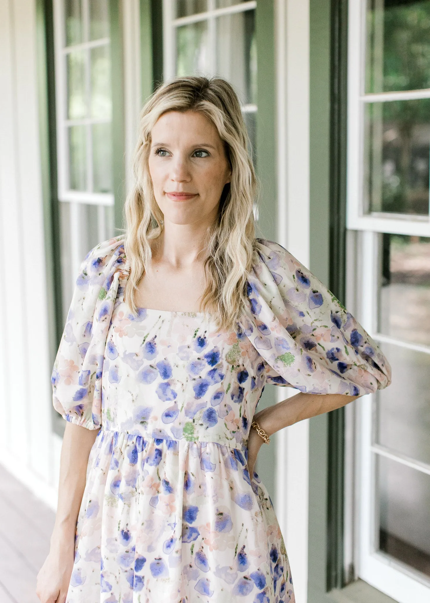 XZ Blue Blooms Dress