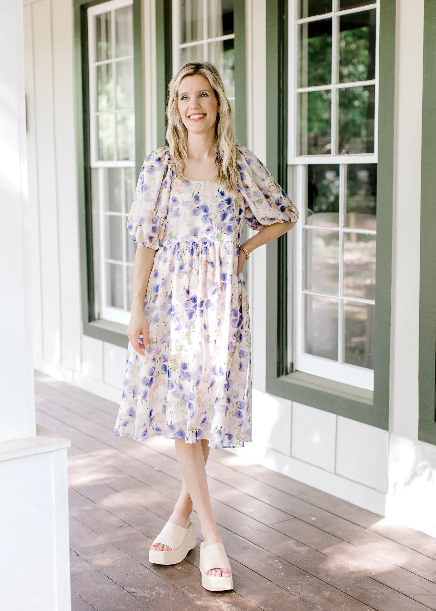 XZ Blue Blooms Dress
