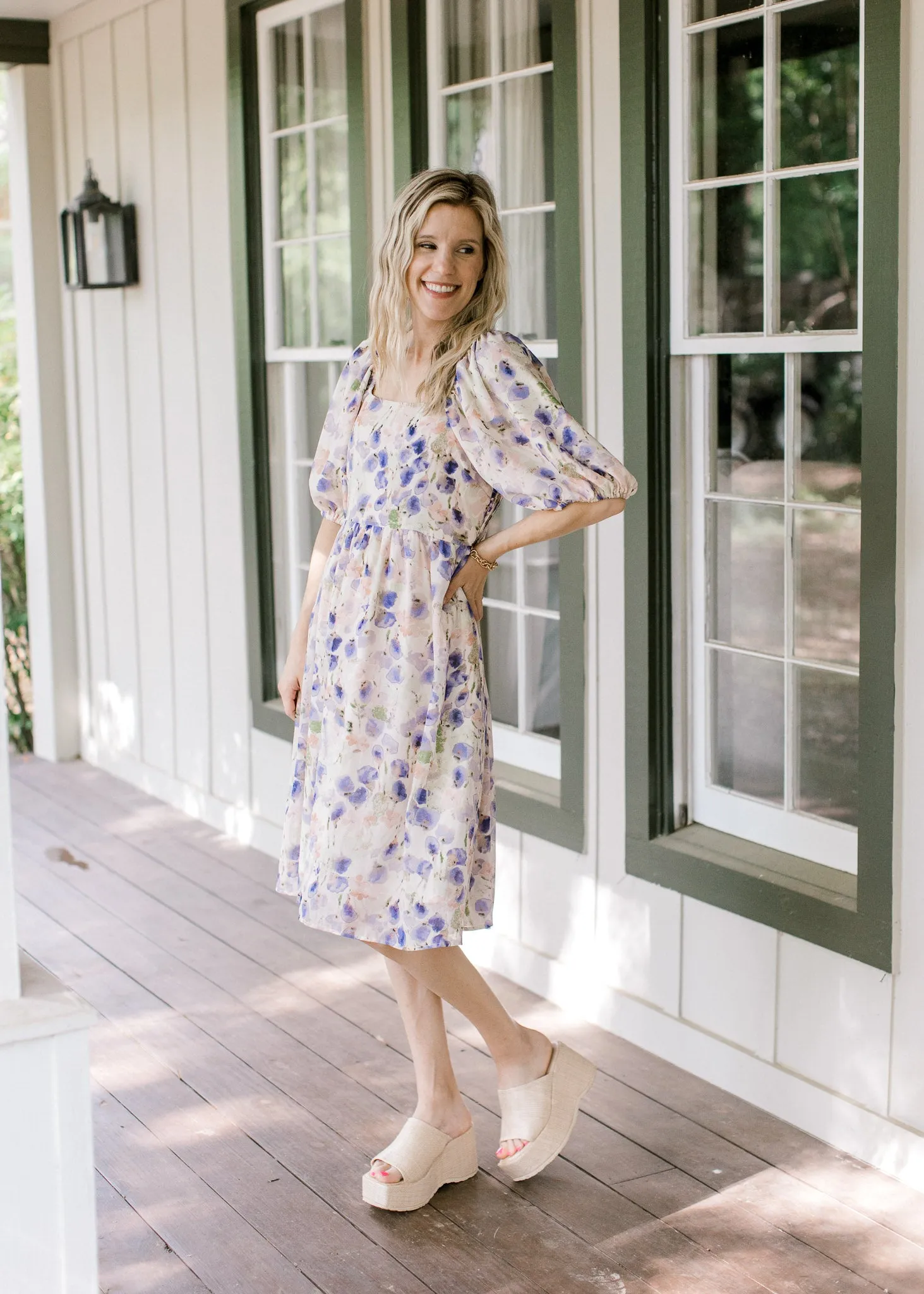XZ Blue Blooms Dress