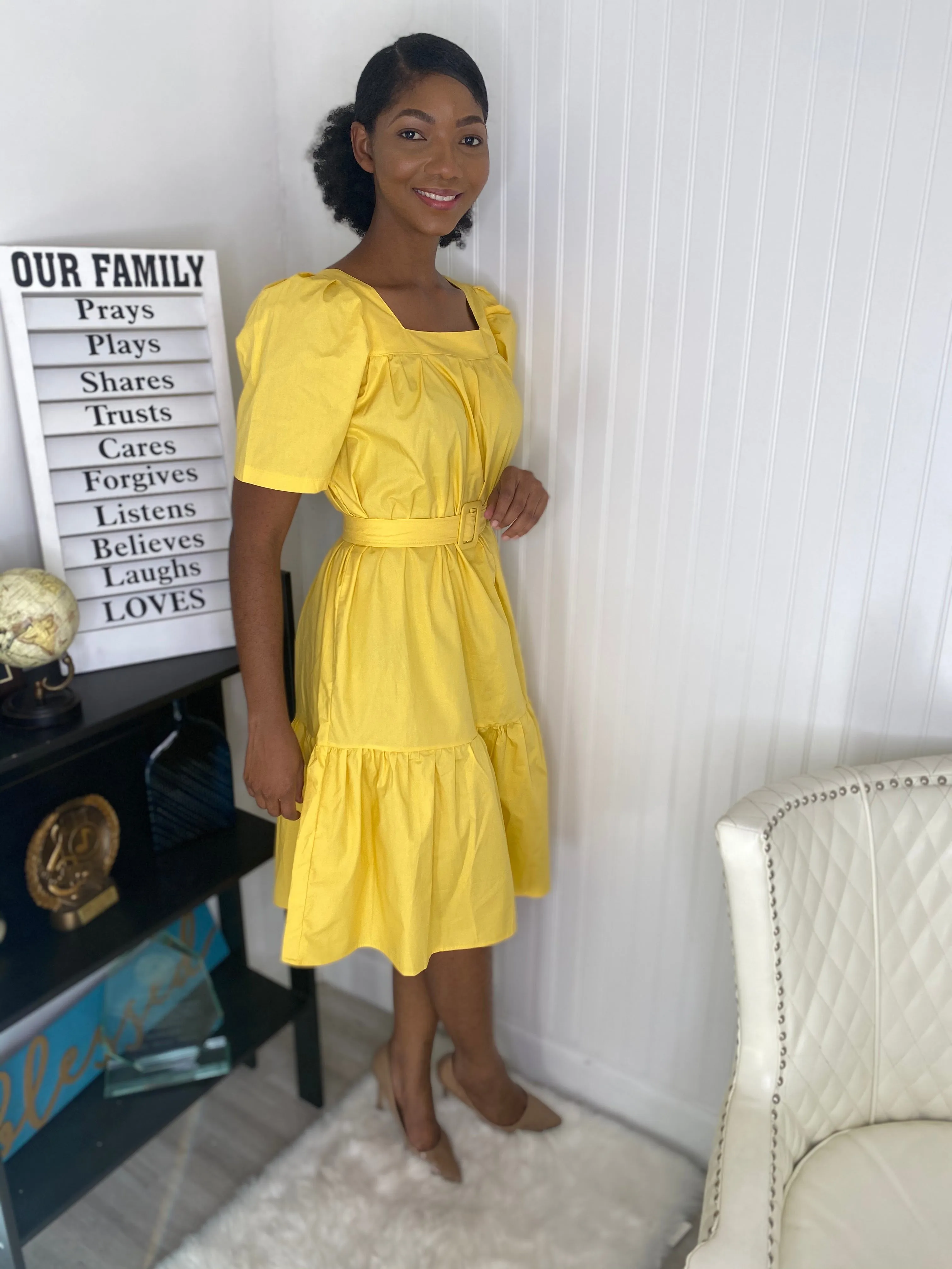 Yellow advent dress